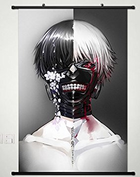 Home Decor Anime Tokyo Ghoul Kaneki Ken Wall Scroll Poster Japanese Cosplay 23.6 x 35.4 inches - 037
