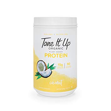 Tone It Up Organic Protein Powder for Women | Supports Weight Loss and Lean Muscle | 100% Vegan, Plant Based, Gluten Free, Kosher, Non GMO, Sugar Free | 15g of Protein (1.54 lbs, Coconut)