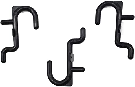 Pegboard Hooks 10-Packs J Shape Peg Hooks Black Peg Hook Assortment