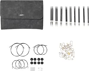 Knit Picks Options Wood Interchangeable Knitting Needle Set with Case and Stitch Markers (Clark)