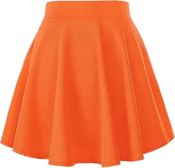 Urban CoCo Women's Basic Versatile Stretchy Flared Casual Mini Skater Skirt