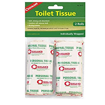 Coghlan's Packable Camp Toilet Tissue, 2-Rolls