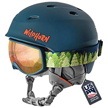 Wildhorn Spire Snow & Ski Helmet w/Goggles for Kids and Youth - ASTM Certified - US Ski Team Official Supplier