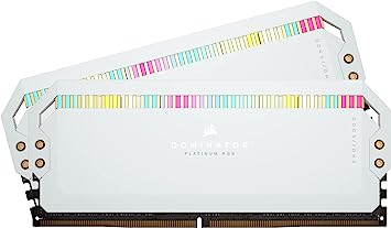 CORSAIR DOMINATOR PLATINUM RGB DDR5 RAM 32GB (2x16GB) 5600MHz CL36 Intel XMP iCUE Compatible Computer Memory - White (CMT32GX5M2B5600C36W)