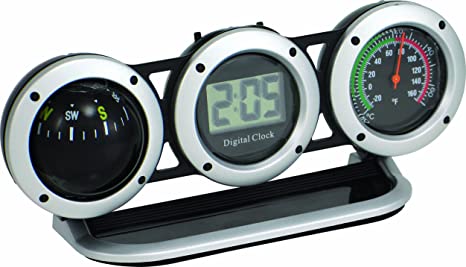 Bell Automotive 22-1-29015-8 Combo Clock, Compass and Thermometer