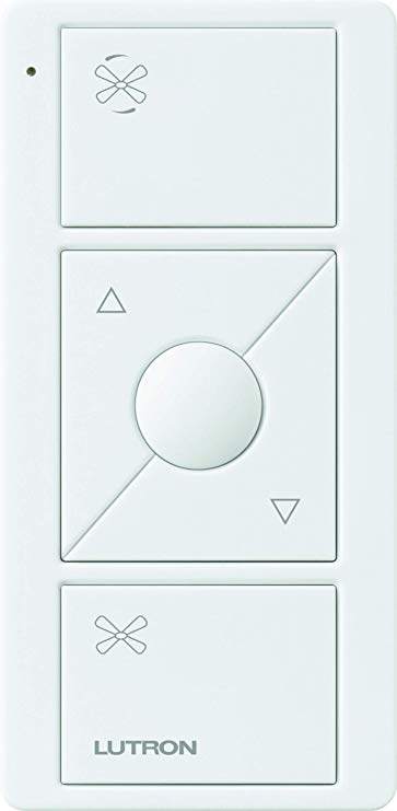 Lutron Pico Remote for Caseta Wireless Smart Fan Speed Control, PJ2-3BRL-WH-F01R, White