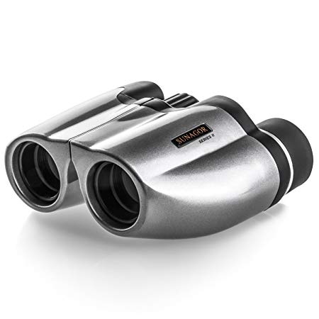 Sunagor 18 x 21 Compact Binoculars (Series II) - World's Smallest 18x Magnification - Perfect for Bird Watching and Sports - with Carry Case, Cloth, Wrist Strap and Lens Caps