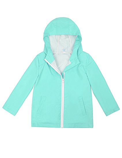 Ephex Little Kid Waterproof Lightwight Coat Jacket Raincoat with Hooded 2-12Y