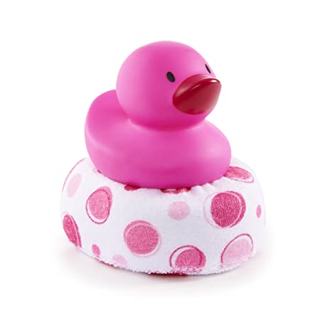 Munchkin Duck Duck Clean Sponge Bath Toy, Pink