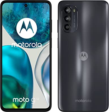 Motorola Moto G52 Dual-SIM 128GB ROM   6GB RAM (GSM only | No CDMA) Factory Unlocked 4G/LTE Smartphone (Charcoal Gray) - International Version