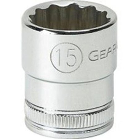 GearWrench 1/4" drive 15 mm 12 Point Standard Socket (80209)