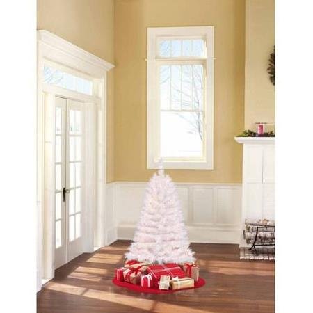 4 Ft. Pre-Lit Clear White Indiana Spruce Artificial Christmas Tree