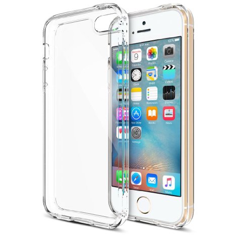 iPhone 5S Case, Trianium [Clear Cushion] Protective Clear Bumper Cases For Apple iPhone 5S [Scratch Resistant] Seamless integrated Shock-Absorbing Bumper Cover Hard Back Panel - Clear