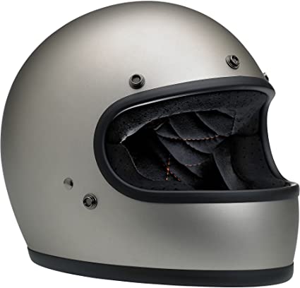 Biltwell Gringo Full Face Helmet (Titanium, Small)