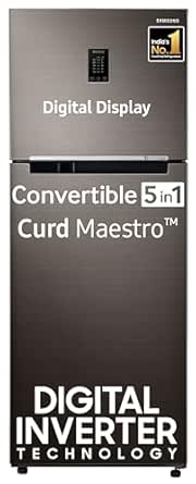 Samsung 376 L 2 Star Inverter Frost-Free Convertible 5 In 1 Curd Maestro Double Door Refrigerator Appliance (RT42C5C52DX/HL,Luxe Brown 2023 Model)