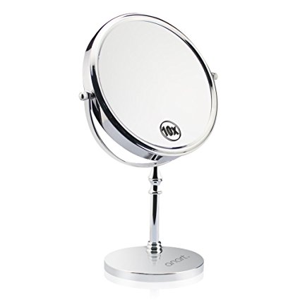 ANART® Vanity 8-Inch Double-Sided Magnifying Makeup Mirror, 1X and 10X Magnification