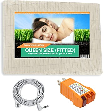 Earthing Sheets Queen Size Fitted; Earthing Bedding Sheets, Grounding Sheet