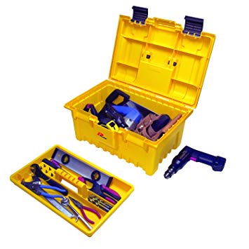 Plano 771 BAB 19-Inch Tool Box with Tray, Gray and Yellow