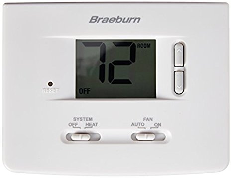 BRAEBURN 1025NC Thermostat, Non-Programmable, Heat Only