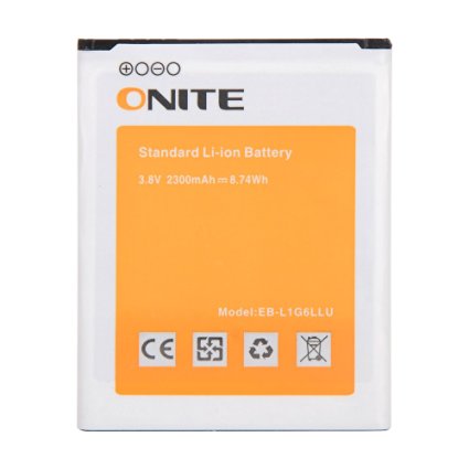 Onite Replacement Battery for Samsung Galaxy S3, I9300, I535 (Verizon), I747 (AT&T), T999 (T-Mobile), R530 (U.S.Cellular), L710 (Sprint), EB-L1G6LLU