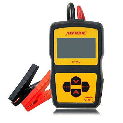 AUTOOL BT360 Battery Tester,12 Volt Automotive Battery Analyzer Support EN/CCA Multi-language