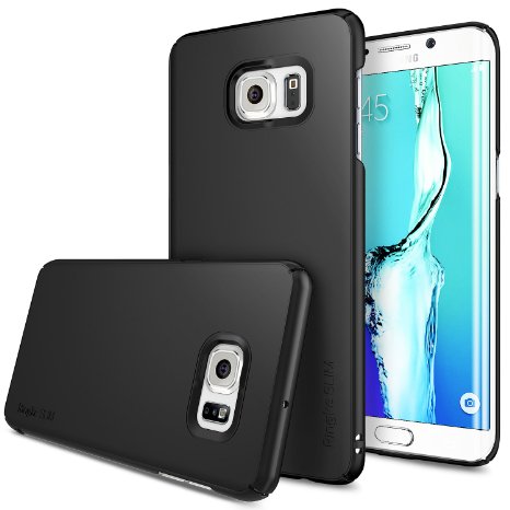 Galaxy S6 Edge Plus Case Ringke Slim Snug-Fit Slender Tailored Cutouts Ultra-Thin Side to Side Edge Coverage Superior Coating PC Hard Skin for Samsung Galaxy S6 Edge Plus - Black