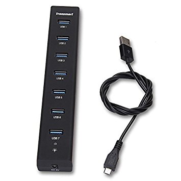 Tronsmart® 7-Port USB 3.0 Super Speed Hub with 5V2A Power Adapter