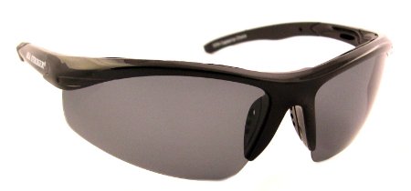 Sea Striker Captain's Choice Polarized Sunglasses with Black Frame and Grey Polarised Lens (Fits Medium to Large Faces)