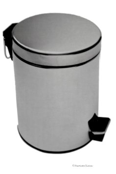 0.8G/3L Kitchen/Bathroom Stainless Steel Trash Can Step On Garbage Can
