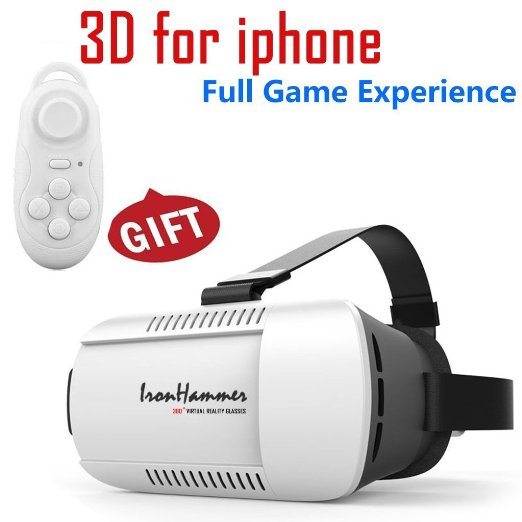 VR Virtual Reality Glasses Headset for Google iPhone Samsung Note LG Huawei HTC with remote Controller