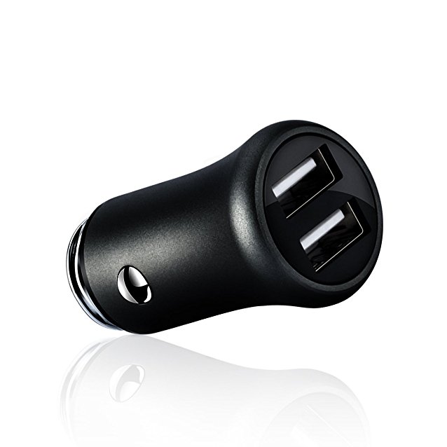 USB Car Charger, Shnvir Dual Port Car Adapter 2.4A for iPhone X, 8, 7, 6s, 6 & Plus, iPad, Samsung Galaxy S7, S8, S8 plus, Note 8, LG Smart Phones & Tablets And Many More