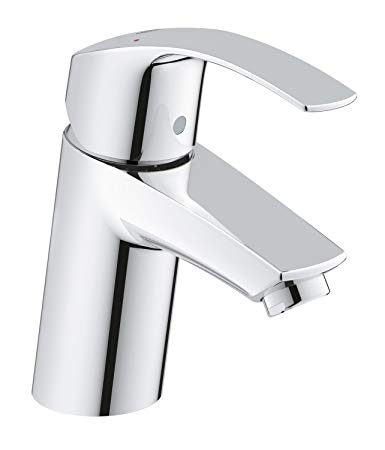 GROHE 3246720L Eurosmart Basin Tap with Smooth Tap Body, Universal Pressure (Suits High or Low Pressure Installations)