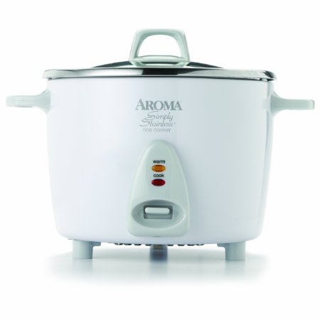 Aroma Housewares Simply Stainless 14-Cup (Cooked)  (7-Cup UNCOOKED) Rice Cooker, Stainless Steel Inner Pot (ARC-757SG)