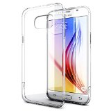 Galaxy S6 Case Enther Ultimate CushionSlim Scratch  Dust Proof Hybrid Transparent Clear Case with Shock Absorb Trim Bumper - Authentic Retail Packaging - for Samsung Galaxy S6