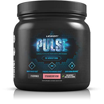 Legion Pulse, Best Natural Pre Workout Supplement for Women and Men – Powerful Nitric Oxide Pre Workout, Effective Pre Workout for Weight Loss. (Strawberry Kiwi)