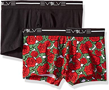 EVOLVE Men's Cotton Stretch No Show Trunk Underwear Multipack