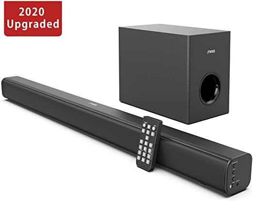 JTWEB 2020 Ultra-Slim Sound Bar with Subwoofers for TV, Wall Mountable,Wireless Bluetooth,32-in Deep Brass TV Audio Speaker Bar 2.1 Channel - Home Theater Surround Sound Speaker System