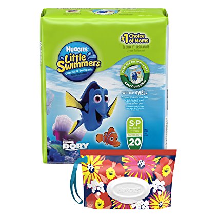 Huggies Little Swimmers Disposable Diaper Swimpants, Size Small, 20 Count, Bonus Pack