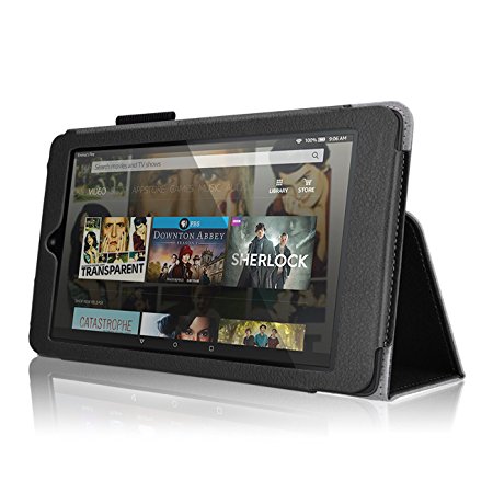 Case for Fire HD 8 - Premium Folio Case with Stand for the Fire HD 8, 8" Display (2016 and 2015 Release) - Black