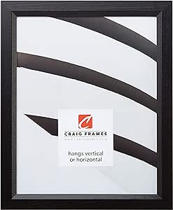 Craig Frames 7171610BK 23 by 29-Inch Picture Frame, Wood Grain Finish, 825-Inch Wide, Solid Black