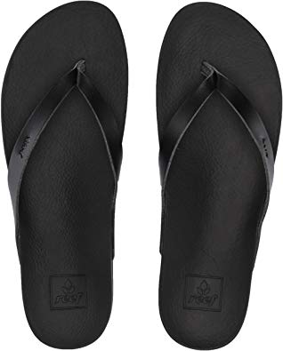 Reef Women's Cushion Bounce Court Black Flip Flops