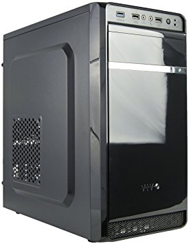 VIVO Micro ATX Mini Tower Computer Gaming PC Case Black / 3 Fan Mounts, USB 3.0 Port (CASE-V00)