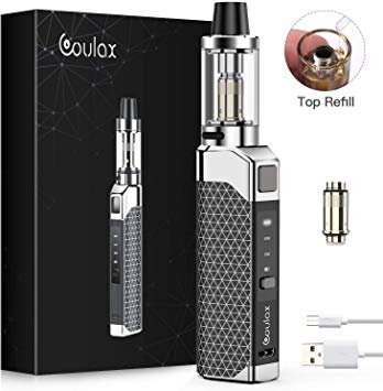 COULAX Vape Pen Kit 80 W E Cigarette Starter Kit with Extra 0.35ohm Coil 2.0 ml Top Refill Tank Vape Pen E Cigarettes Kit-No Nicotine No E Liquid