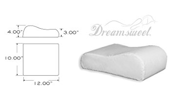 Traveler FIRM Memory Foam Contour Pillow with Pouch for Cervical, Neck and Bed Comfort, by Dreamsweet