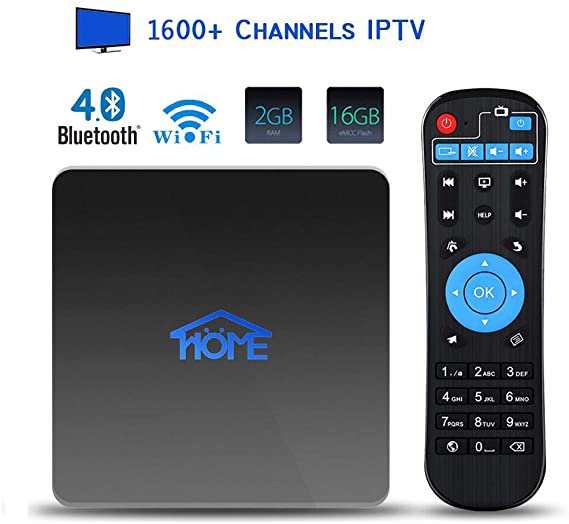 IPTV Box 4K Android TV Receiver, 1600  International Live Channels Movies Films News Adults Sports, Arabic Indian Brazil Japenese English(No Subscription Fee)