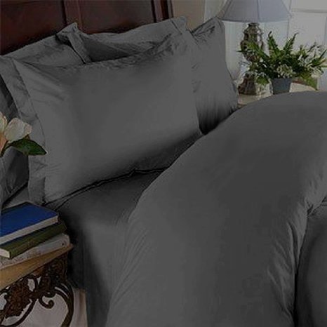 Elegant Comfort® 1500 Thread Count Egyptian Quality 2pcs PILLOW CASES - ALL SIZES AND COLORS, Queen, Gray