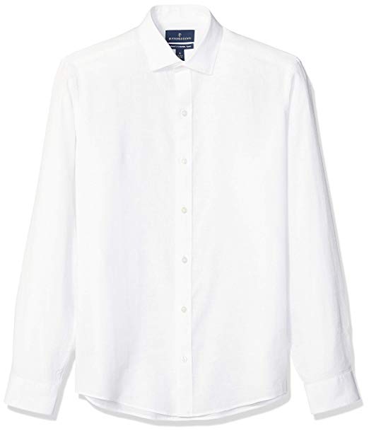 Amazon Brand - BUTTONED DOWN Men's Tailored Fit Casual Linen Cotton Shirt