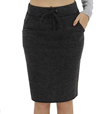 BENANCY Women's High Waist Stretch Pencil Skirt with Pockets