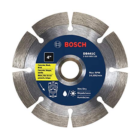 Bosch DB441C Premium Segmented Diamond Circular Saw Blade, 4-Inch