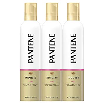 Pantene, Curl Mousse, Tame frizz for Soft Touchable Curls, Pro-V, For Curly Hair, 6.6 fl oz, Triple Pack